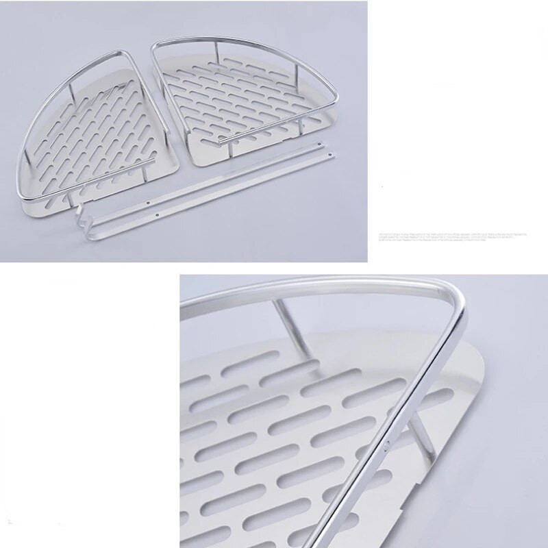 Kabantys vonios lentynos Vonios kambario lentynų tvarkytuvas 2 sluoksnių kampinė lentyna be smūgio šampūno laikiklis laikymo stovas tualeto krepšelio laikiklis