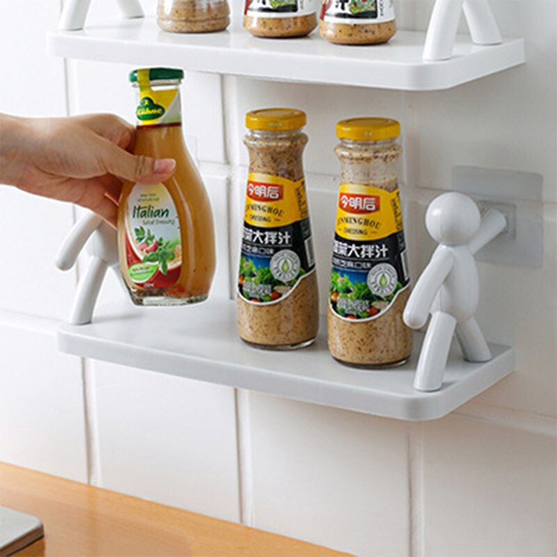 2022 m. Kūrybinės vonios kambario lentynos Mielos baltos lėlės piktadarių lentynos Lentynos Lipnios vonios kosmetikos laikymo lentynos