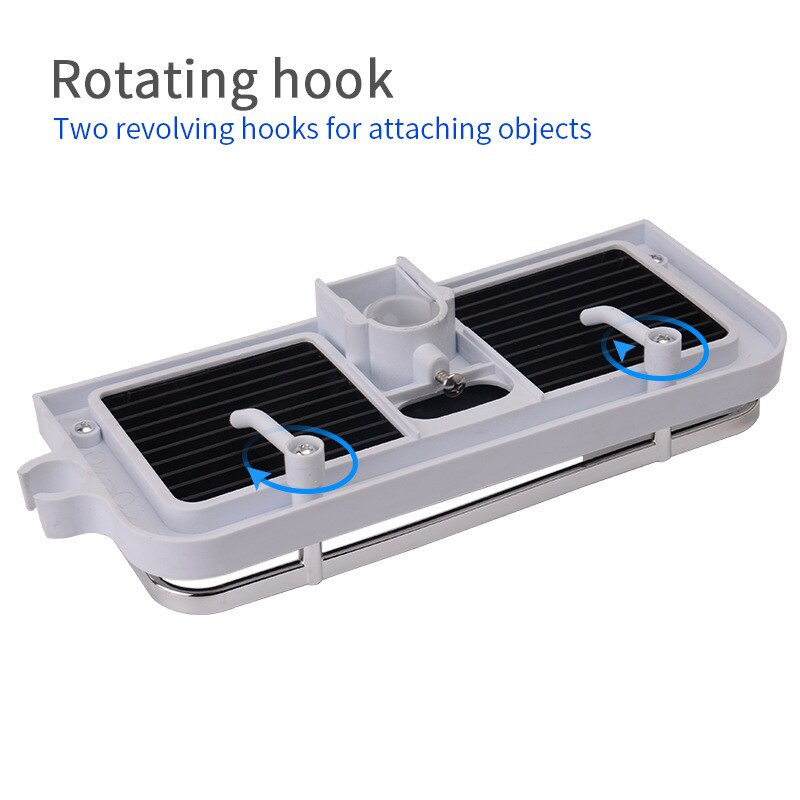 Zuhany tároló tartó állvány Fürdőszoba Emelőrúd Tartó tálca Lyukasztás nélkül ABS szervező fürdőszobai polc