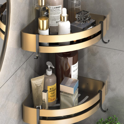 Vannitoa riiul Duširiiulid Nurkriiul Alumiiniumist seinakinnitus dušihoidik riiulihoidik Vannitoa korraldaja Kodumasin