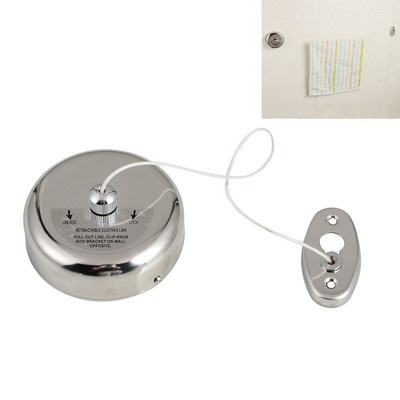 Ištraukiama patalpų drabužių kabykla, virvė, pritvirtinta prie sienos, kabykla, rankšluosčių džiovinimo kabykla, lanksti drabužių linija Vonios drabužių džiovintuvas