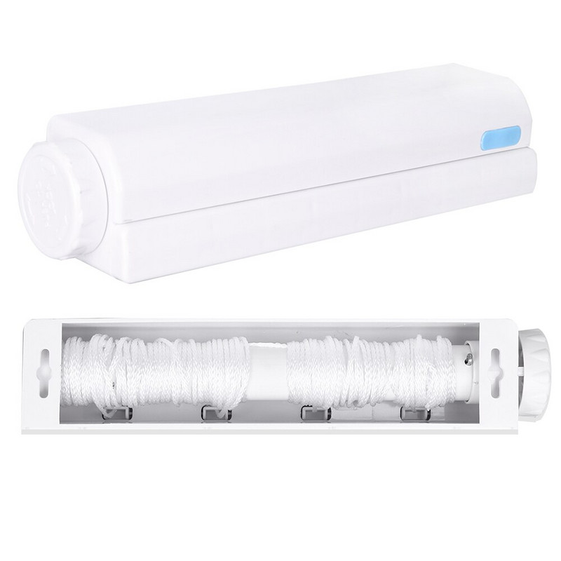 Ištraukiama patalpų drabužių kabykla, virvė, pritvirtinta prie sienos, kabykla, rankšluosčių džiovinimo kabykla, lanksti drabužių linija Vonios drabužių džiovintuvas