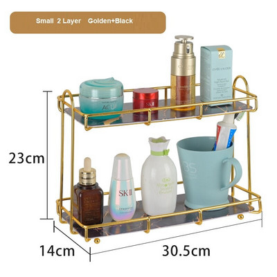 Enyawell Luxus 2L fürdőszobai polc Tároló állvány Kijelző állvány Polcok Kozmetika sampon tartó zuhany rúzs smink szervező