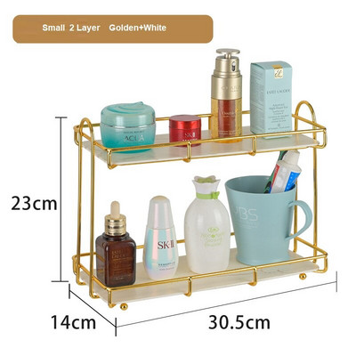 Enyawell Luxus 2L fürdőszobai polc Tároló állvány Kijelző állvány Polcok Kozmetika sampon tartó zuhany rúzs smink szervező