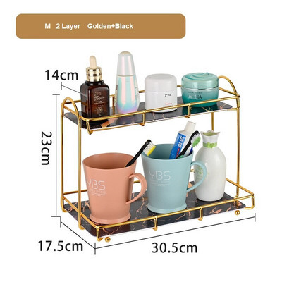 Enyawell Luxus 2L fürdőszobai polc Tároló állvány Kijelző állvány Polcok Kozmetika sampon tartó zuhany rúzs smink szervező