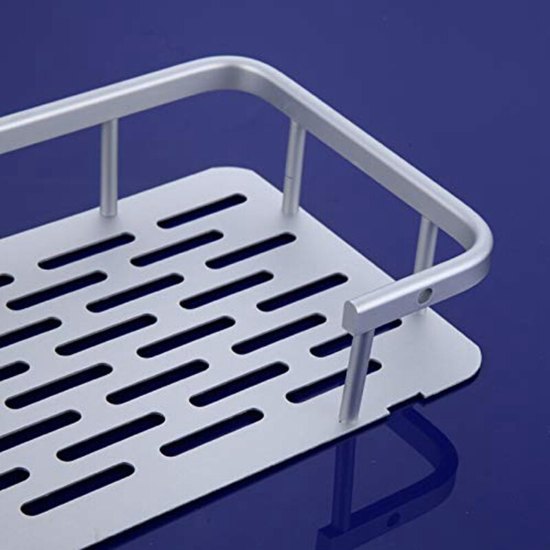 Polica Polica za tuš Ljepljiva Aluminijska tuš kabina Za Držač šampona Kuhinjski stalak Organizator Bez bušenja Pravokutni zid M