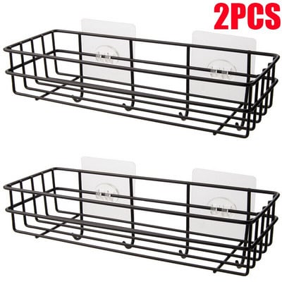 Prie sienos tvirtinamos vonios lentynos dušo lentynos lentynos Klijai laikymo laikiklis Vonios laikiklis Kabantis krepšelis Vonios priedai