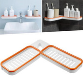 Suport rotativ montat pe perete de bucătărie Suport de colț pentru baie fără perforare Suport de depozitare cu ventuză de perete