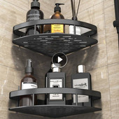 Kupaonske police Organizacija kutne police bez bušenja Tuš Stalak za pohranu Držač Organizator WC-a Držač sapuna Kupaonski pribor