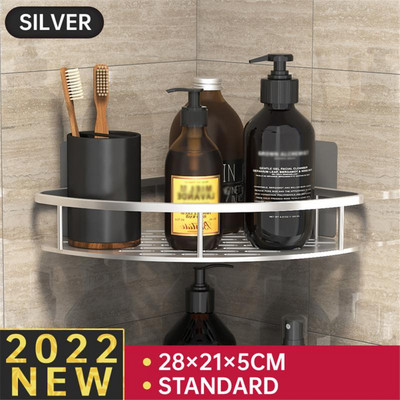 Kupaonske police Organizacija kutne police bez bušenja Tuš Stalak za pohranu Držač Organizator WC-a Držač sapuna Kupaonski pribor