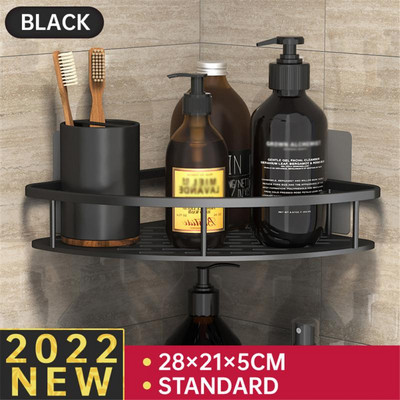 Kupaonske police Organizacija kutne police bez bušenja Tuš Stalak za pohranu Držač Organizator WC-a Držač sapuna Kupaonski pribor