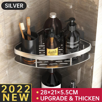 Kupaonske police Organizacija kutne police bez bušenja Tuš Stalak za pohranu Držač Organizator WC-a Držač sapuna Kupaonski pribor