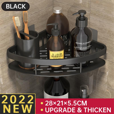 Kupaonske police Organizacija kutne police bez bušenja Tuš Stalak za pohranu Držač Organizator WC-a Držač sapuna Kupaonski pribor