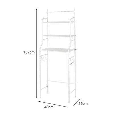 Рафтове за баня Рафт за пералня Тоалетен шкаф Спестяващ място Подов рафт Стелаж за рафтове Баня Clean Finish Държач HWC