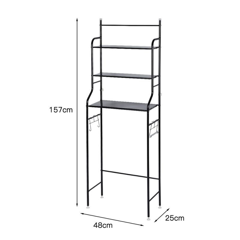 Рафтове за баня Рафт за пералня Тоалетен шкаф Спестяващ място Подов рафт Стелаж за рафтове Баня Clean Finish Държач HWC
