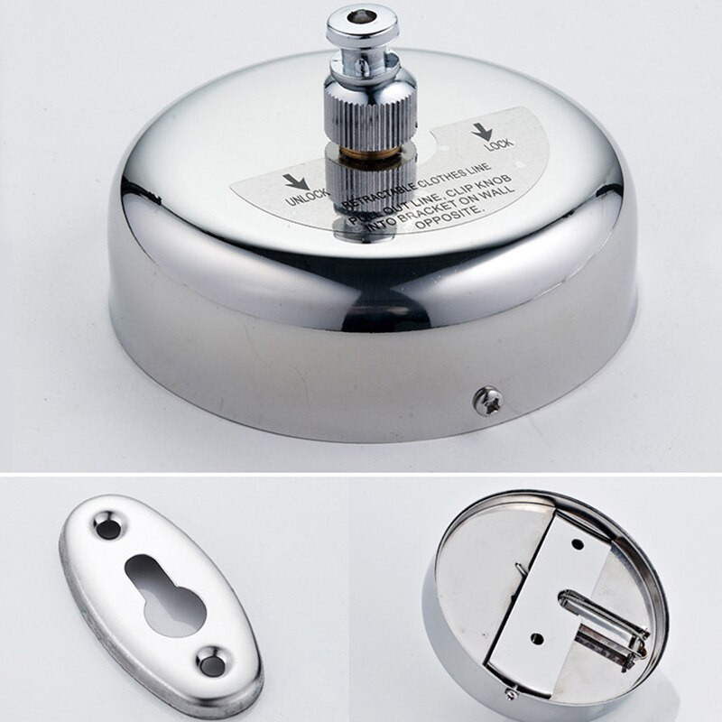 Стенен монтаж Въже за дрехи от неръждаема стомана 304 Сгъваема конче за дрехи Разтегателна закачалка за пране Прибираща се стойка за сушене Въже за дрехи