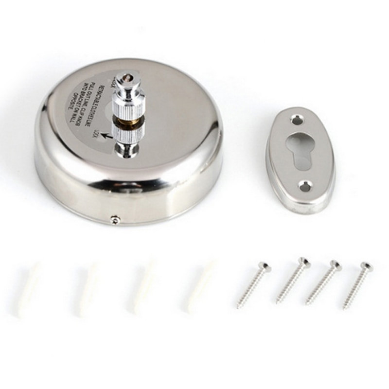 Стенен монтаж Въже за дрехи от неръждаема стомана 304 Сгъваема конче за дрехи Разтегателна закачалка за пране Прибираща се стойка за сушене Въже за дрехи