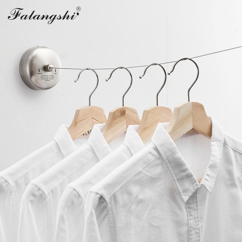 Прибираща се сушилня за връв за дрехи Закачалка за домашно пране Поставка за сушене SUS 304 Въжена стенна закачалка Поставка за въже за дрехи Сушилня за дрехи WB3001