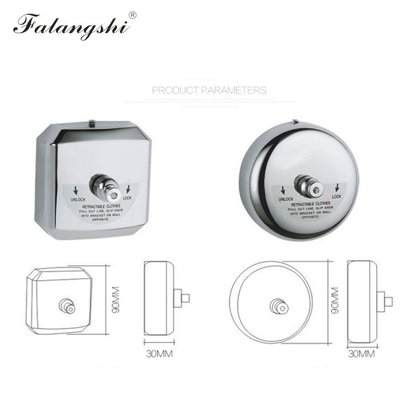 Прибираща се сушилня за връв за дрехи Закачалка за домашно пране Поставка за сушене SUS 304 Въжена стенна закачалка Поставка за въже за дрехи Сушилня за дрехи WB3001