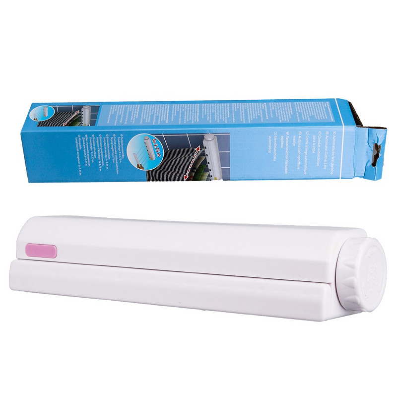 3,2/3,75 M Ruhaakasztó Behúzható ruhaakasztó Beltéri, kültéri fali akasztó Fürdőszoba Teleszkópos ruhaszárító állvány