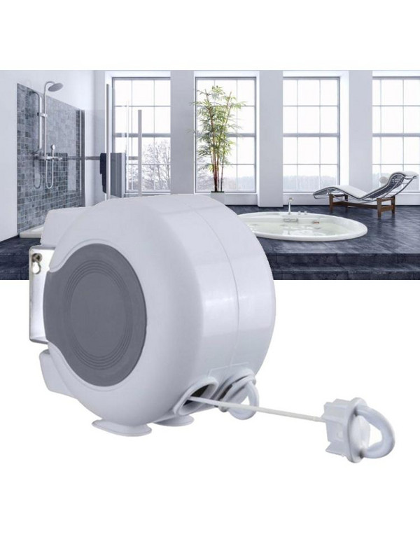 Nešiojami stilingi drabužiai, džiovinami Ištraukiama dviguba drabužių linija, skirta naudoti lauko vonios kambaryje Paprastas dizainas tobulinamas