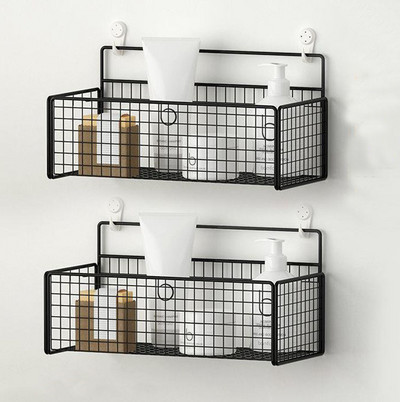 Prie sienos tvirtinamos vonios lentynos be gręžimo lentynos dušo kabantis krepšelis šampūno laikiklio priedai virtuvės prieskonių laikymo lentyna