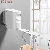 Прибираща се вътрешна външна невидима въже за дрехи с отвор за закачалка Въже за дрехи Сушилник за въжета Балкон Връв за дрехи Без пробиване