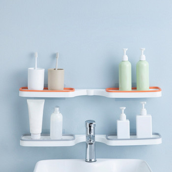 Περιστρεφόμενα πιάτα σαπουνιού Γωνιακός χώρος Περιστρεφόμενος ράφι αποθήκευσης χωρίς διάτρηση Κοίλο Accs Επιτοίχιο Μπάνιο