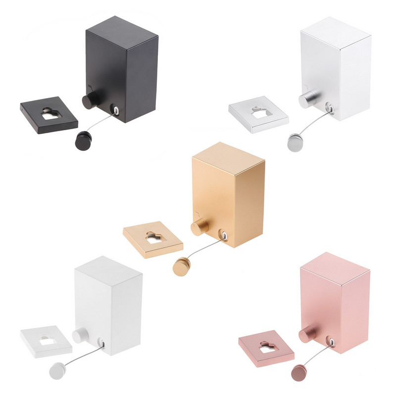 1 db 4,2 m-es, állítható, visszahúzható ruhakötél rozsdamentes acél drótkötél falra szerelhető szárító fogastartó fúró szabad helytakarékos tartó