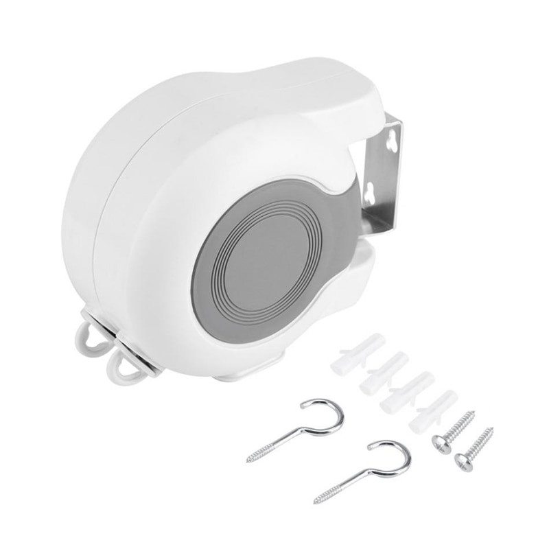 13M прибиращо се въже Въже за дрехи Вътрешно Външно Монтиране на стена Поставка за сушене на дрехи Спестяващ място Органайзер за пране Връв за дрехи