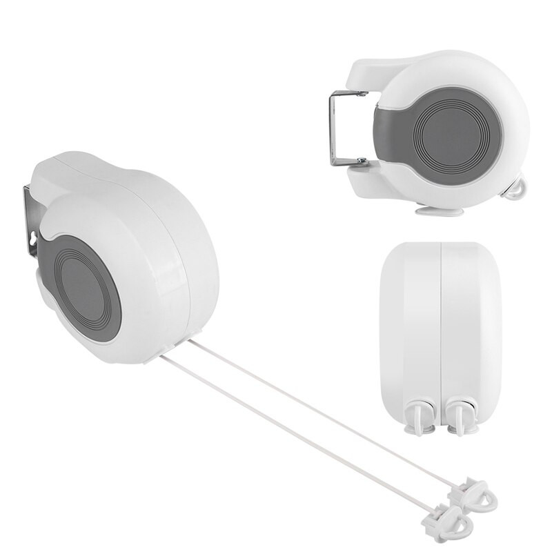 13M прибиращо се въже Въже за дрехи Вътрешно Външно Монтиране на стена Поставка за сушене на дрехи Спестяващ място Органайзер за пране Връв за дрехи