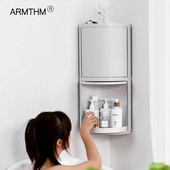 Dulapuri de dulap de colț triunghi rotativ, agățat pe perete de bucătărie, raft rezistent la praf, depozitare pentru baie, accesorii de baie impermeabile