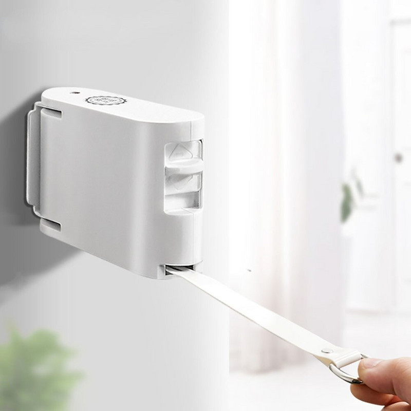 Прибираща се невидима въже за дрехи Неударна стойка за закачане на дрехи Въже Сушилня Организатор Закачалка за пране Линия за домашни аксесоари