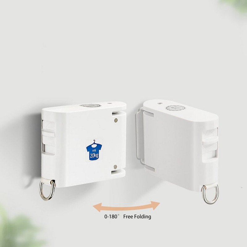 Прибираща се невидима въже за дрехи Неударна стойка за закачане на дрехи Въже Сушилня Организатор Закачалка за пране Линия за домашни аксесоари