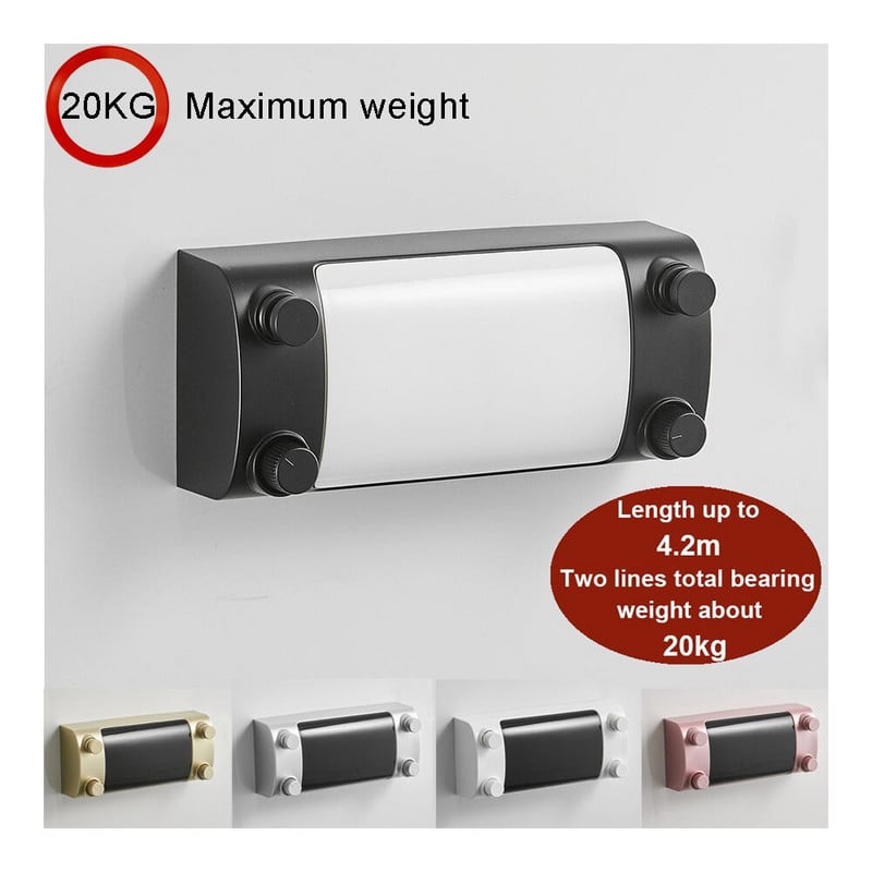 Ruhakötél behúzható Erkély kiegészítők Összecsukható Fali ruhaszárító Tető Padló Többfunkciós Helytakarékos szárítás Kültéri