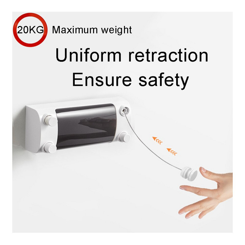 Ruhakötél behúzható Erkély kiegészítők Összecsukható Fali ruhaszárító Tető Padló Többfunkciós Helytakarékos szárítás Kültéri