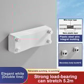 Uscător de rufe 5,2 m Accesorii retractabile pentru baie Suport de uscare Suport pentru rufe extensibil cu linie dublă Uscător de rufe Negru