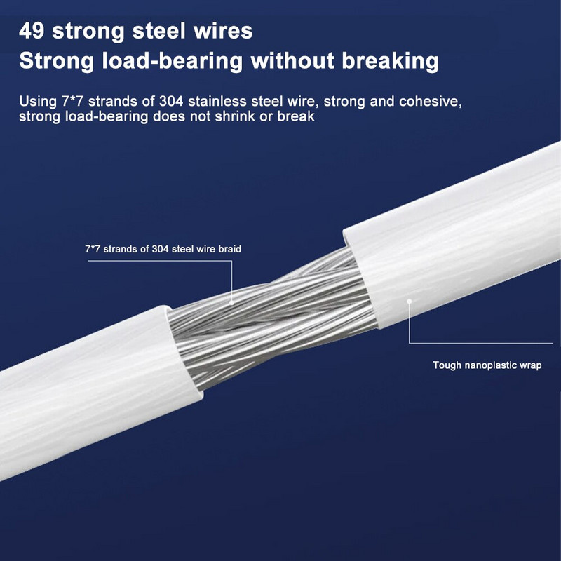 5,2 M visszahúzható ruhakötél Behúzható fürdőszobai kiegészítők Szárítóruhatartó Dupla vonalú Stretch Tendedero Varal Retratil