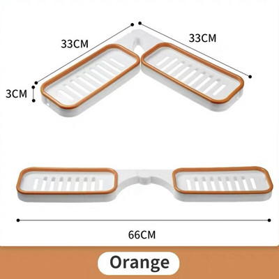 Mosodo Сгъваем ъглов рафт за баня Кухня Съхранение Въртящ се багажник Плаващи рафтове за стенен държач Триъгълен органайзер за душ