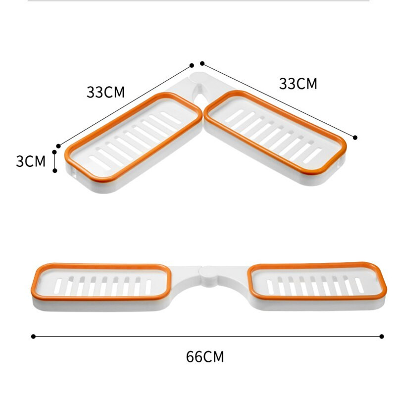 Mosodo Сгъваем ъглов рафт за баня Кухня Съхранение Въртящ се багажник Плаващи рафтове за стенен държач Триъгълен органайзер за душ