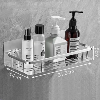 Rafturi de baie Depozitare pe colț pentru prosoape de toaletă Raft de duș din aluminiu Suport suport pentru șampon fără pereți Accesorii pentru baie