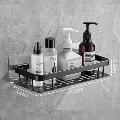 Rafturi de baie Depozitare pe colț pentru prosoape de toaletă Raft de duș din aluminiu Suport suport pentru șampon fără pereți Accesorii pentru baie