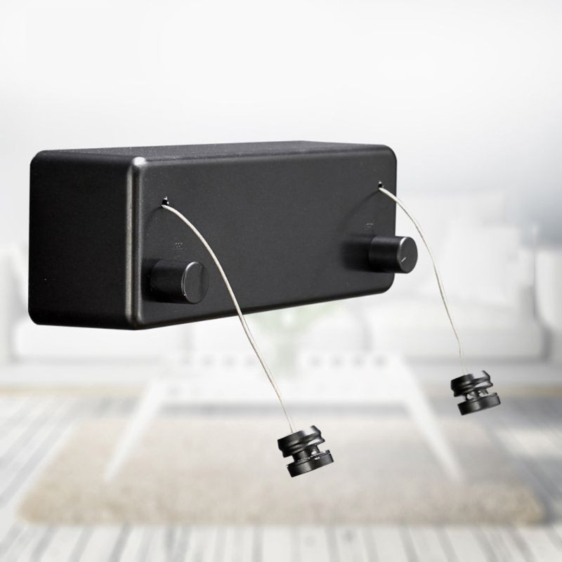 Drop ship Ištraukiama nematoma drabužių linija ABS aliuminio džiovintuvas su reguliuojamu nerūdijančio plieno dvigubo lyno styga viešbučio stiliaus