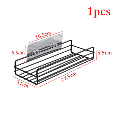 1/2 buc. Rafturi de colț pentru baie, șampon, duș, organizator, suport de fier, fără perforare, suport de depozitare pentru bucătărie, fixat pe perete, obiect de uz casnic