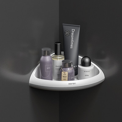 Raft de baie Raft de depozitare triunghiular Organizator de depozitare pentru lotiuni Organizator de perete pentru menajera pentru accesorii de baie Rafturi