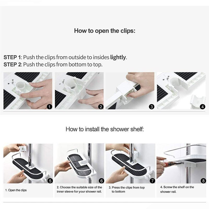 24 mm Vannitoa dušihoidik, riiulid