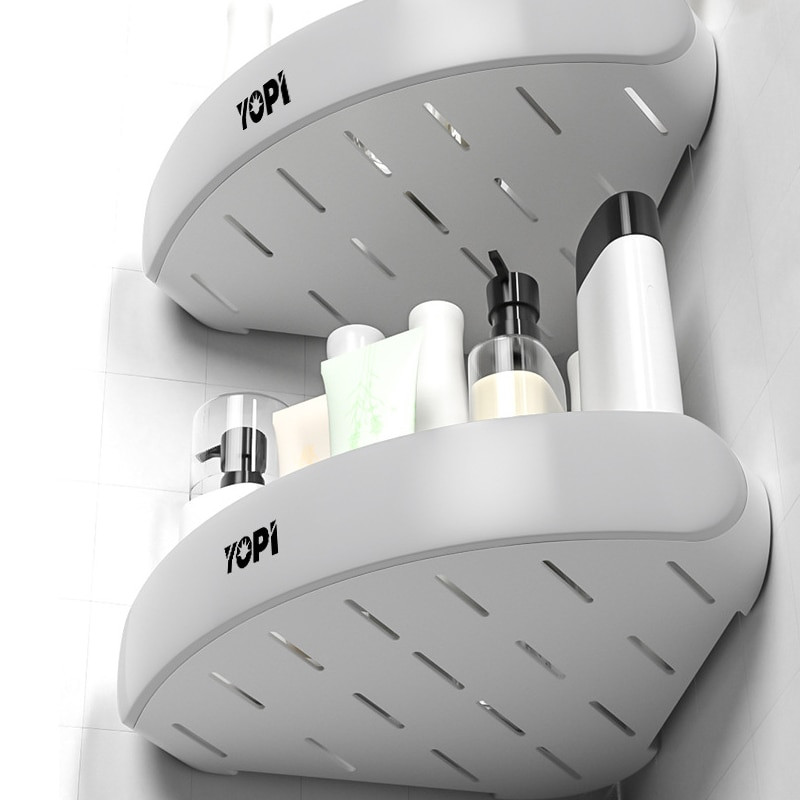 Vonios kambario tvarkyklės lentyna trikampė kampinė lentyna prie sienos tvirtinamas šampūnas kosmetikos laikymo lentyna Virtuvės nemokama perforavimo lentyna