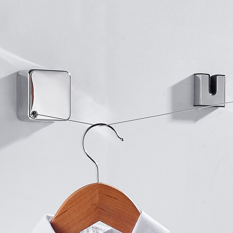 3,5M ištraukiama skalbinių virvė, montuojama ant sienos viduje, lauke, drabužių skalbimo kabykla Skalbinių džiovinimo linija Balkonas nematoma džiovinimo linija