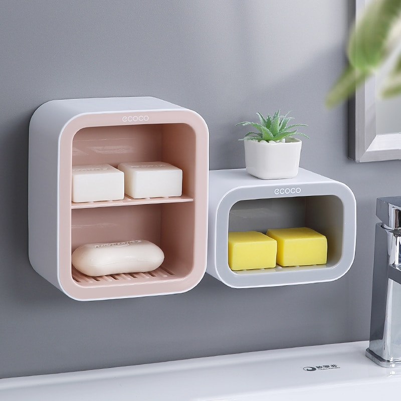 ECOCO Light Luxury szappandoboz fürdőszobai tároló polc szappantartó falra szerelhető fürdőszobai kiegészítők készlet
