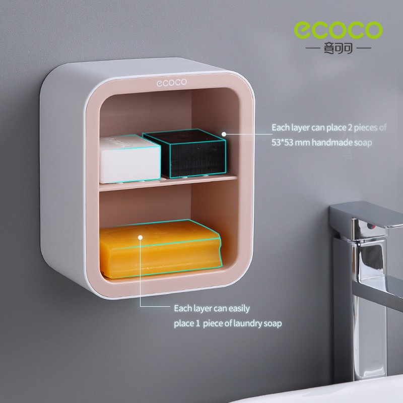 ECOCO Light Luxury szappandoboz fürdőszobai tároló polc szappantartó falra szerelhető fürdőszobai kiegészítők készlet
